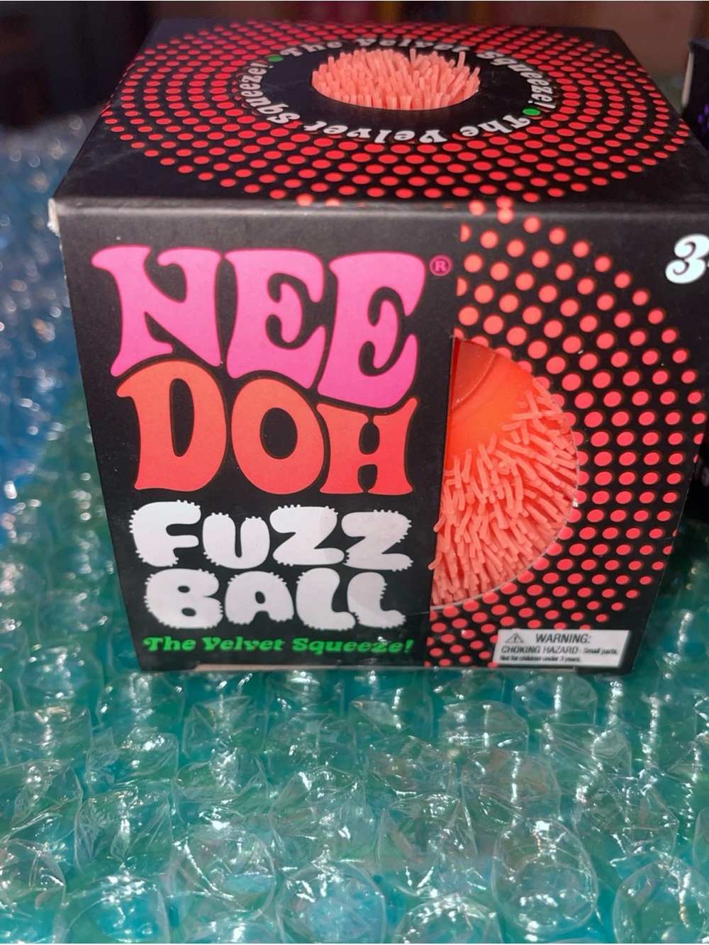 LOT OF 2: Nee Doh Needoh FUZZ BALL Orange & Purple - Picture 2 of 6